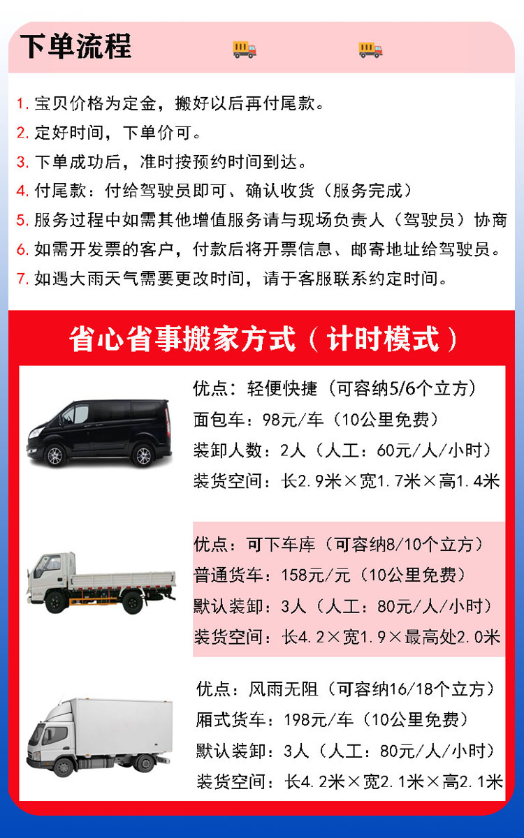 搬家價(jià)格，搬家費(fèi)用